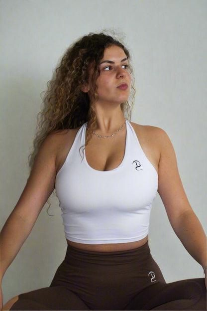 Essence Halter Neck Top in White