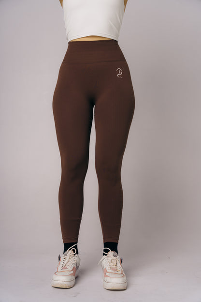 Gym Scrunch Leggings Dark Brown