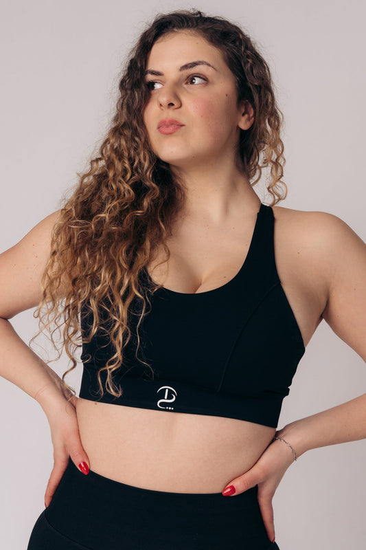 High-support non-removable padded sports bra high-support